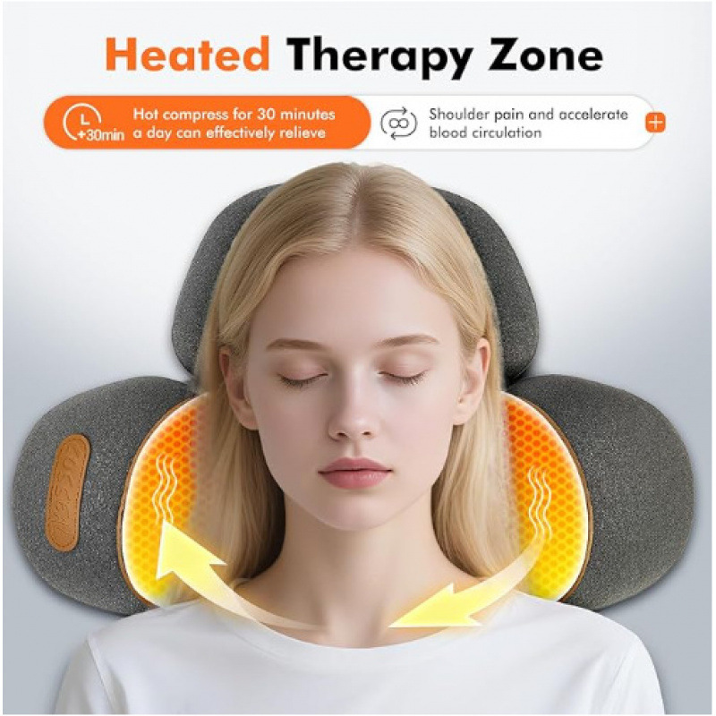 Cervical pillow for neck support, specially designed for sleeping, massaging the spine, non-traction, with heating therapy for repair - Imagem 3